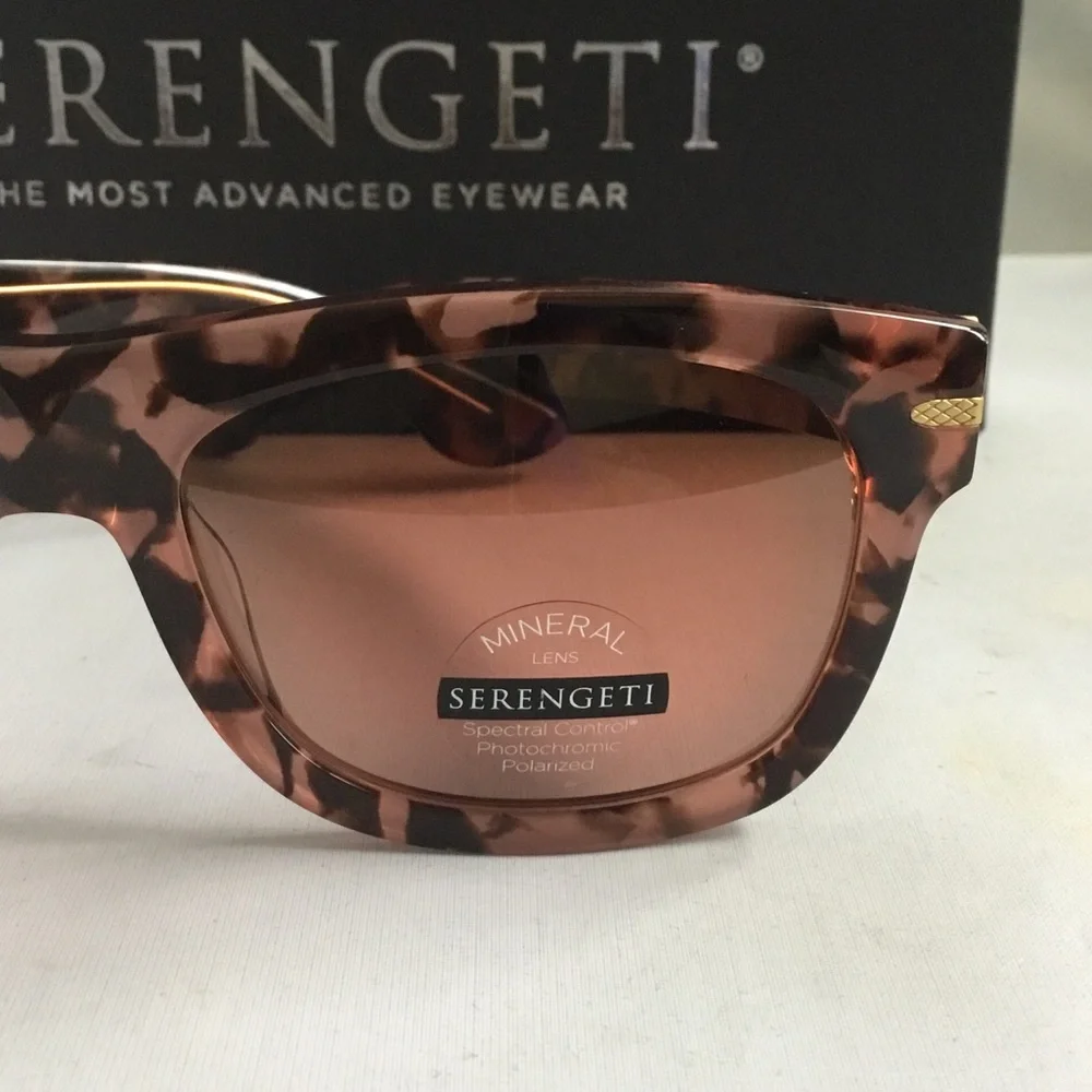 Serengeti Foyt Men’s Tortoiseshell Frame Sunglasses with Polarized Brown Lenses